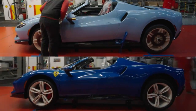 Ferrari: Έφτιαξε δύο μπλε 296 GTS για τους Λεκλέρ – Σάινθ (vid)