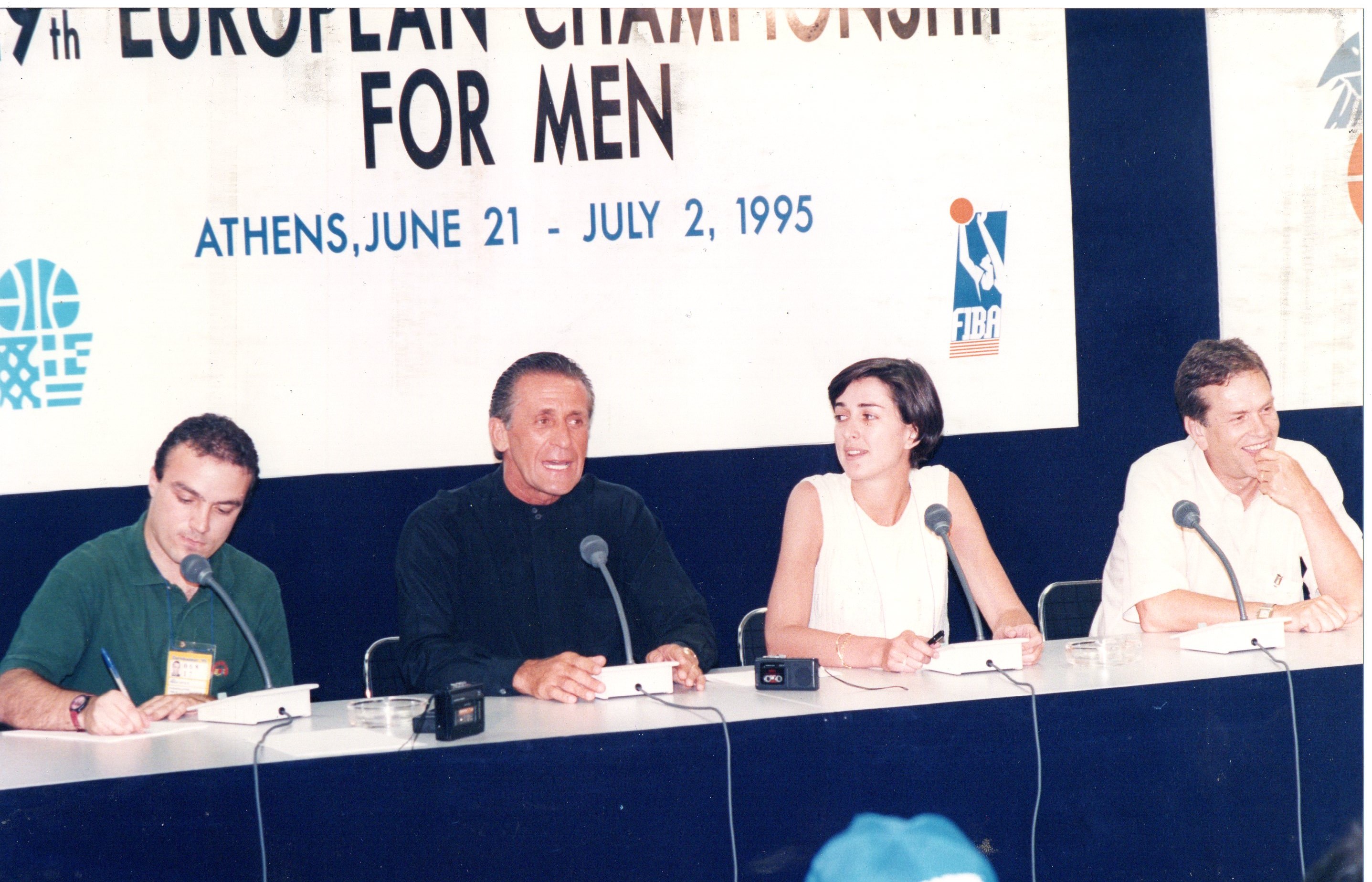 Με τον Πατ Ράιλι το 1995 στην Αθήνα