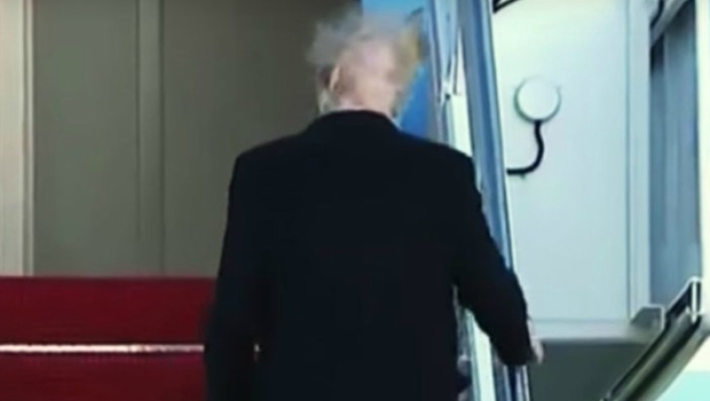 H χειρότερη μέρα για τα μαλλιά του Τραμπ: Αποκαλύφθηκε η καράφλα! (pics & vids)