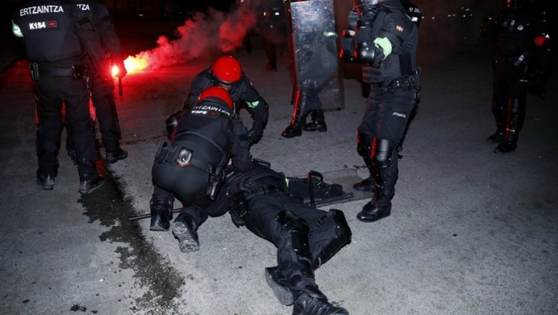 Νεκρός αστυνομικός στα επεισόδια με τους οπαδούς της Σπαρτάκ στο Μπιλμπάο (vids)