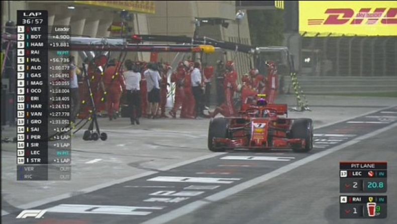 Tραυματισμός του μηχανικού της Ferrari στο πιτ στοπ του Ραϊκόνεν! (vid)