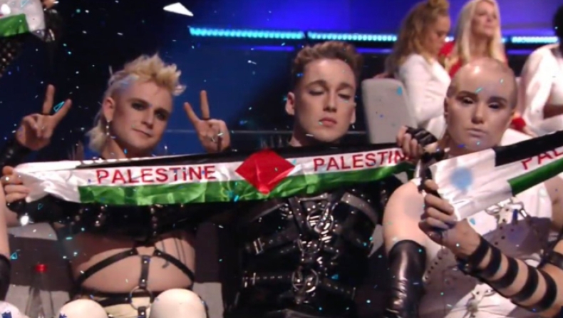 Eurovision: H Ισλανδία σήκωσε σημαίες της Παλαιστίνης (pic & vid)