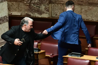 Χάος στη Βουλή: Ο Κωνσταντίνος Φλώρος των Σπαρτιατών γρονθοκόπησε βουλευτή (pics)