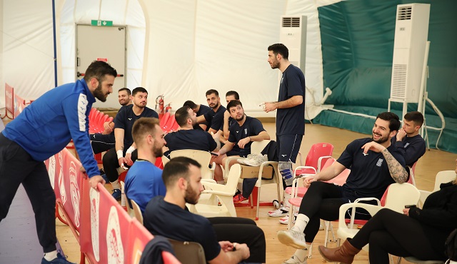 Ο Πέτρος Κανδύλας στη media day της εθνικής ομάδας χάντμπολ