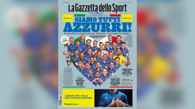 το πρωτοσέλιδο της gazzetta dello sport