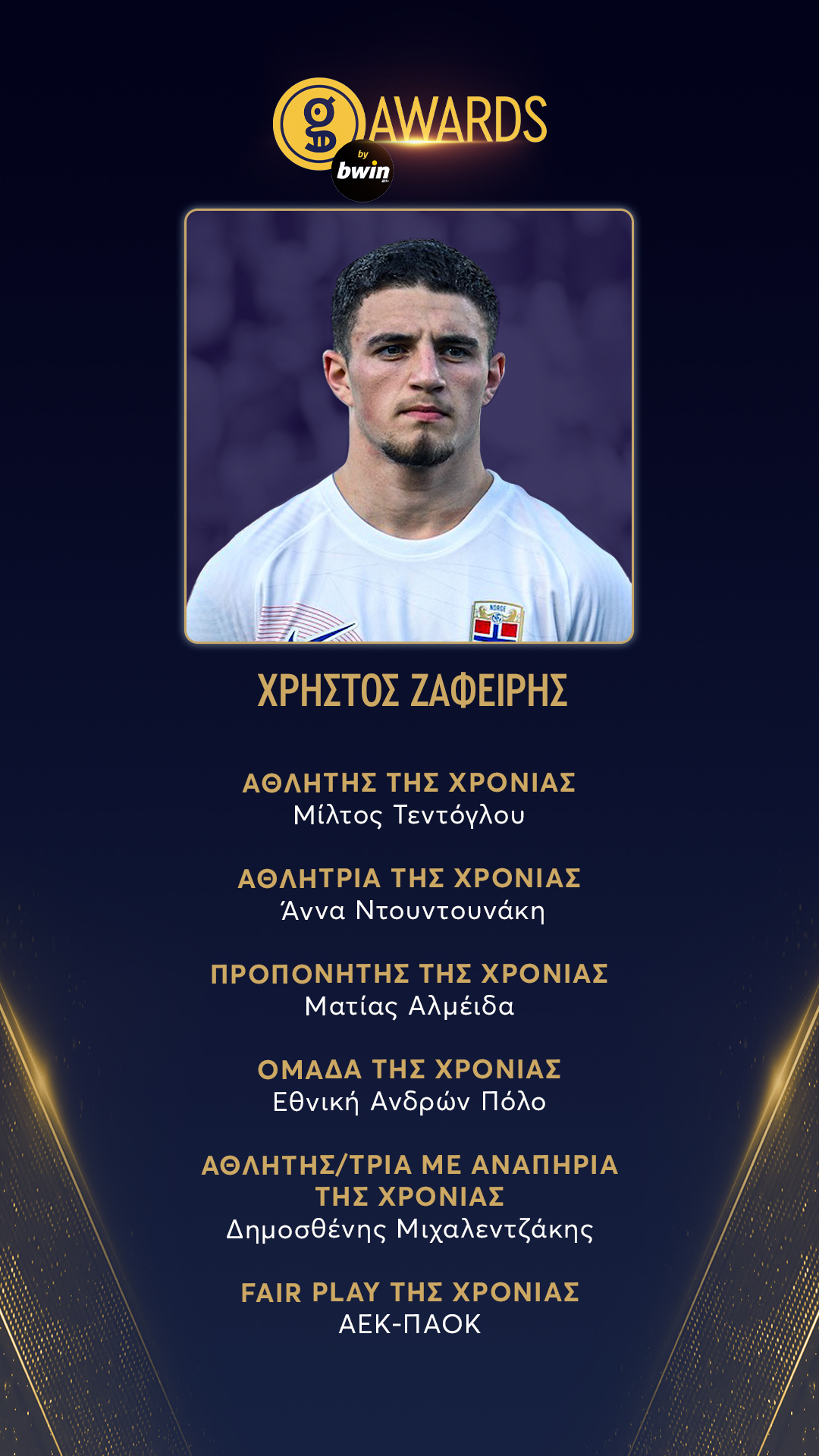 Ζαφείρης Gazzetta Awards 2023