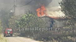 Φωτιά τώρα στη Λαμία: Κάηκαν σπίτια, εκκενώνεται τμήμα της πόλης