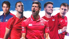 H εθνική Σερβίας με τον Τζόκοβιτς για το Davis Cup