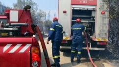 Φωτιά στο Γραμματικό: Επιχειρούν ισχυρές επίγειες και εναέριες δυνάμεις