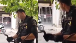 Αστυνομική επιχείρηση στην Θεσσαλονίκη για φίδι που τελικά ήταν… σαύρα σχεδόν ενός μέτρου (vid)