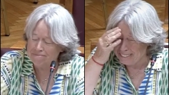 Η στιγμή που η Αθηνά Λινού ξεσπά σε κλάματα στη Βουλή, ζητώντας συγγνώμη μετά την επίθεση του Πολάκη (vid)