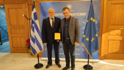 Συνάντηση του προέδρου της ομοσπονδίας Κανόε Καγιάκ με τον υπουργού Αθλητισμού Γιάννη Βρούτση