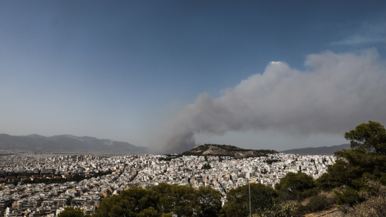 Την πρώτη μέρα της φωτιάς στο Τατόι η μέση ταχύτητα του ανέμου ήταν τρία μποφόρ (pics)