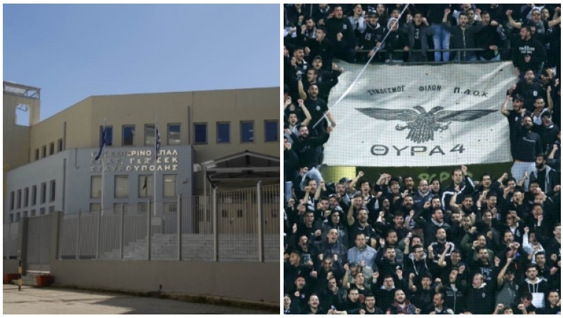 Πανό του ΠΑΟΚ στην κατάληψη του ΕΠΑΛ Σταυρούπολης