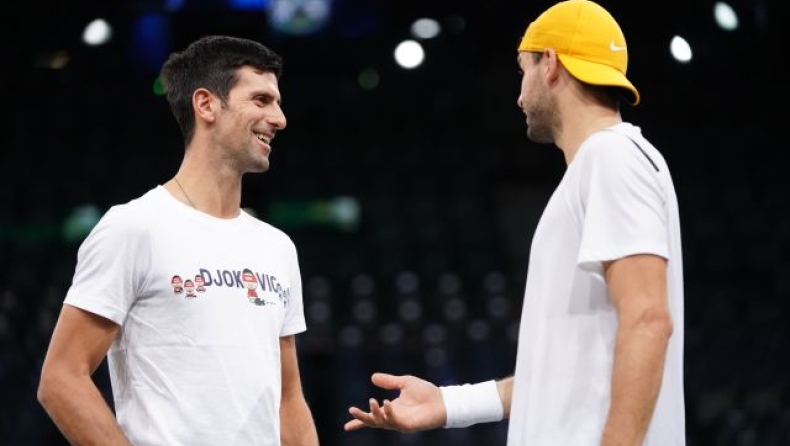 Paris Masters: Προπονήθηκαν μαζί Τζόκοβιτς-Ντιμιτρόφ (vid)