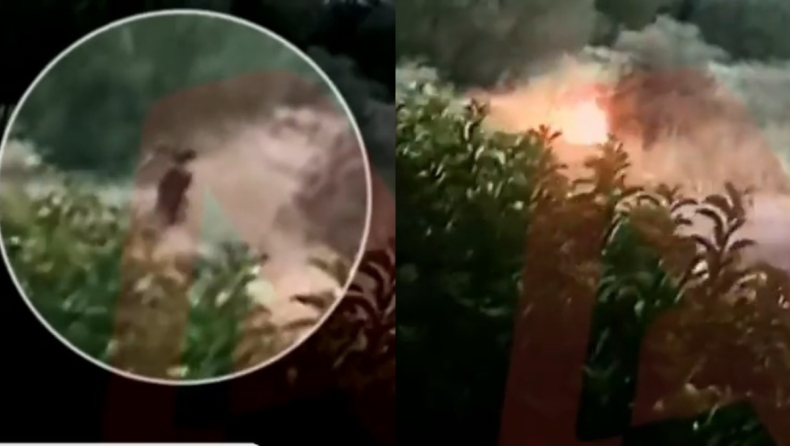 Βίντεο-ντοκουμέντο από εμπρησμό στην Παλλήνη (vid)
