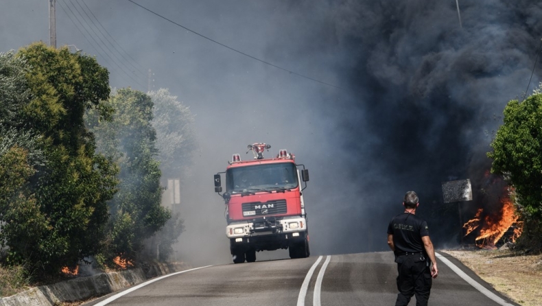 Φωτιά στην Ηλεία: Επιχειρούν και εναέρια μέσα