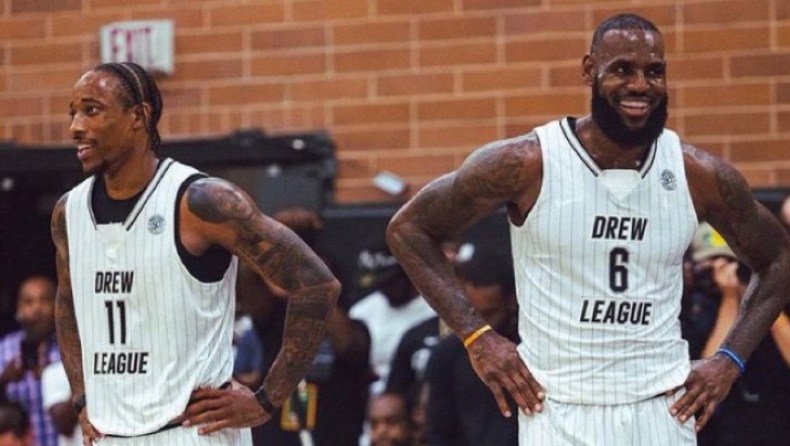 ΛεΜπρόν: King James στην Drew League, «μαγεία» με ΝτεΡόζαν (vids)