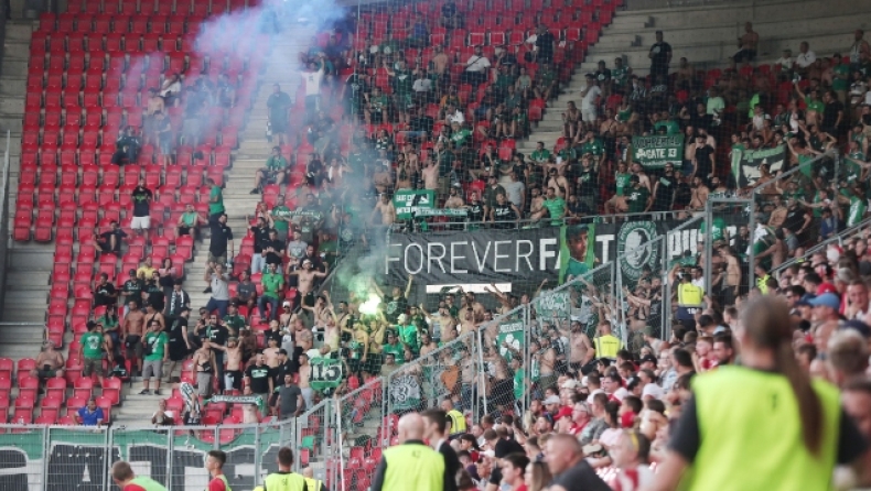 Σλάβια Πράγας - Παναθηναϊκός: Οι οπαδοί του Τριφυλλιού χειροκρότησαν τους ποδοσφαιριστές του Γιοβάνοβιτς (vid)