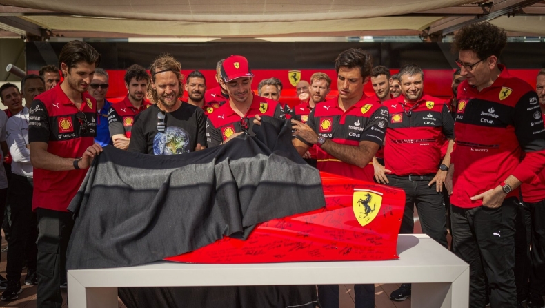 Formula 1, Φέτελ: Το συγκινητικό δώρο της Ferrari στο «αντίο» του Γερμανού (vid)