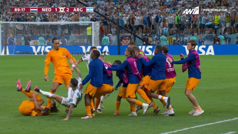 Μουντιάλ 2022, Ολλανδία-Αργεντινή: Συμπλοκή παικτών στον αγωνιστικό χώρο, έσπρωξε τον Παρέδες ο Φαν Ντάικ (vid)