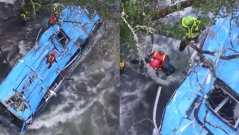 Τουλάχιστον τρεις είναι οι νεκροί και τέσσερις οι αγνοούμενοι από την πτώση λεωφορείου σε ποτάμι της Γαλικίας (vid)