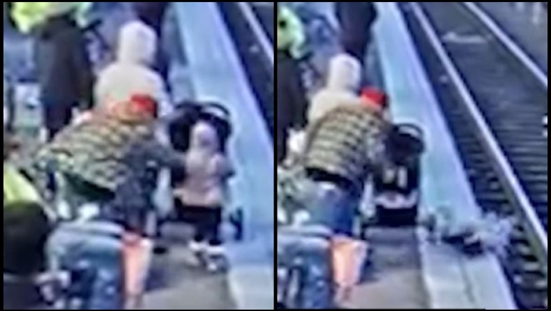  Απαράδεκτη γυναίκα στις ΗΠΑ έσπρωξε κοριτσάκι στις γραμμές του τρένου (vid)
