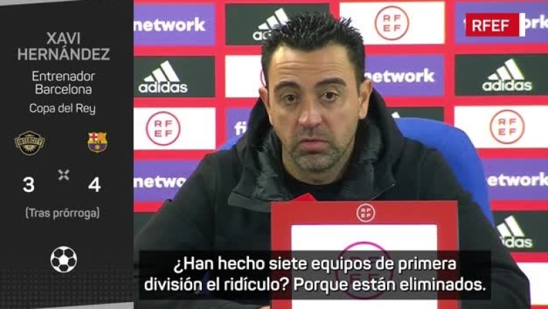 Τσάβι: «Δεν έχουμε αγγίξει τη γελοιοποίηση, έχουν γελοιοποιηθεί επτά ομάδες της La Liga;» 
