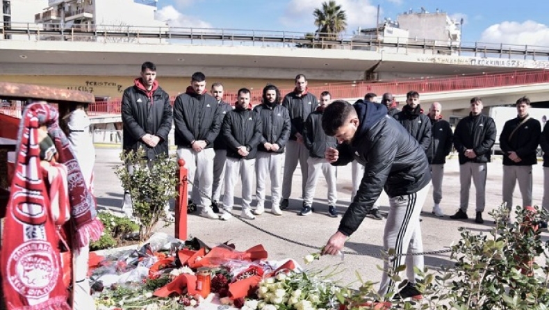 Τμήματα του Ερασιτέχνη Ολυμπιακού, τίμησαν τη μνήμη των θυμάτων της Θύρας 7