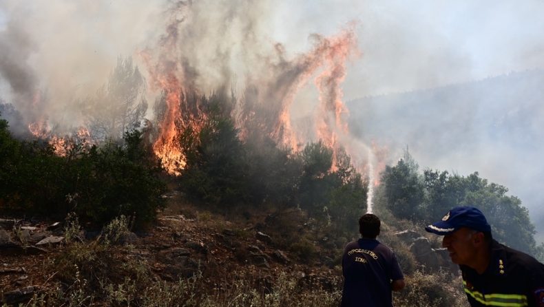 Δύσκολο το μέτωπο στα Δερβενοχώρια: Εκκένωση οικισμών, εντολή να κλείσουν οι έξοδοι 1 και 2 προς Μάνδρα και Μαγούλα (vid)