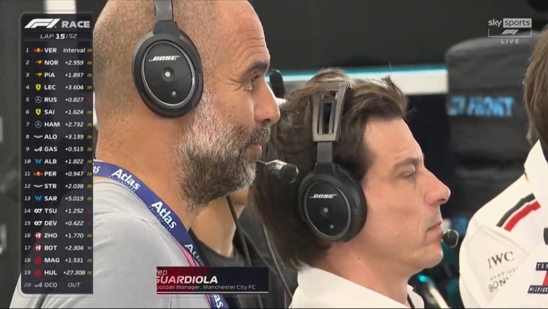 F1 - Ο Γκουαρδιόλα παρακολουθεί το Grand Prix του Σίλβερστον μαζί με τον Βολφ 