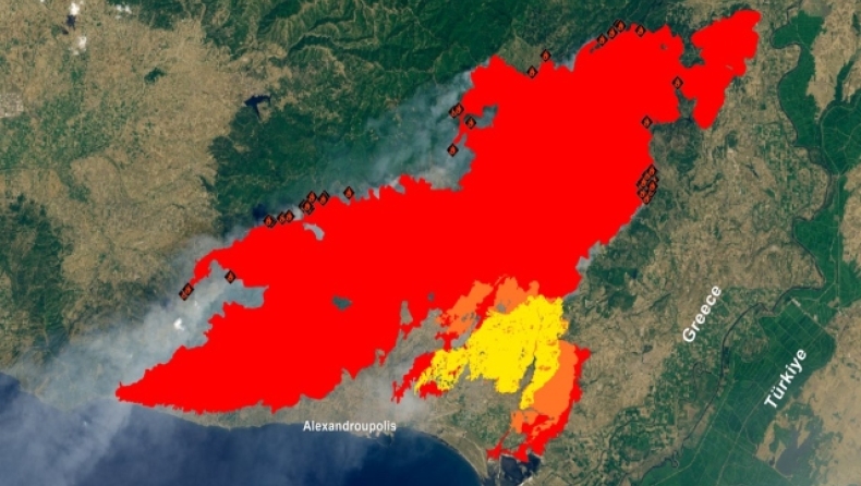 Στον Έβρο η μεγαλύτερη πυρκαγιά της Ευρώπης που έχει καταγραφεί τα τελευταία χρόνια (vid)