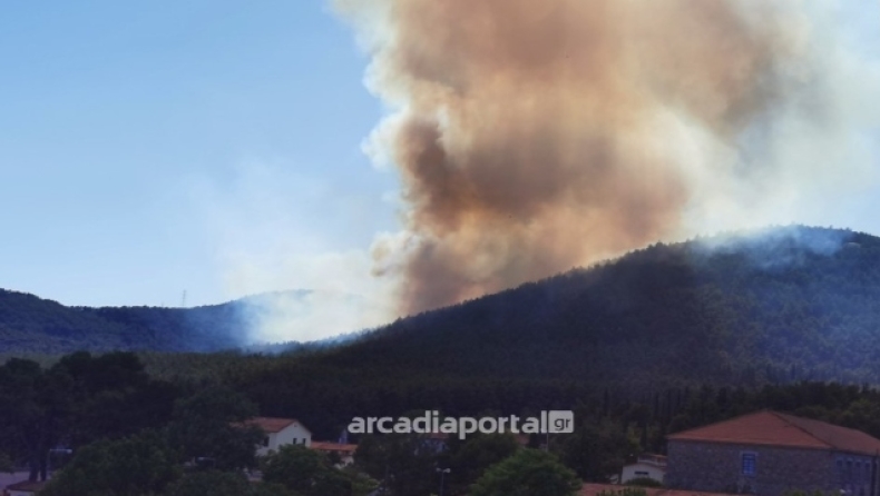 Σε εξέλιξη η φωτιά στην Τρίπολη: Προσαγωγή 29χρονου για τις τρεις διαφορετικές εστίες που ξέσπασαν την ίδια ώρα 