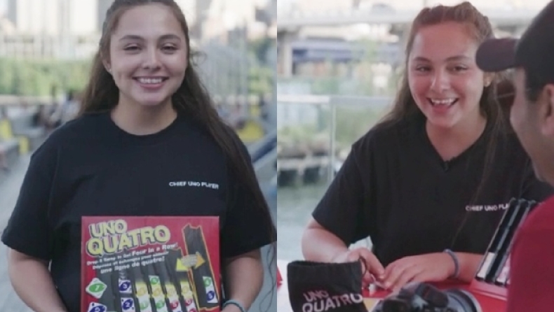 22χρονη κερδίζει 270 ευρώ την ώρα παίζοντας UNO στους δρόμους της Νέας Υόρκης (vid)