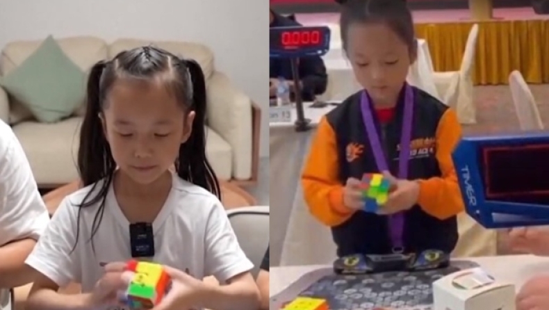 Εξάχρονο παιδί έγινε το πρώτο κορίτσι που κατάφερε να λύσει τον κύβο Rubik σε λιγότερο από έξι δευτερόλεπτα (vid)