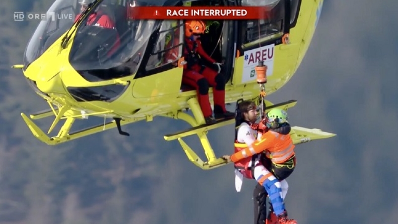  H εντυπωσιακή διάσωση σκιέρ από την Αυστρία με ελικόπτερο στο Μπόρμιο