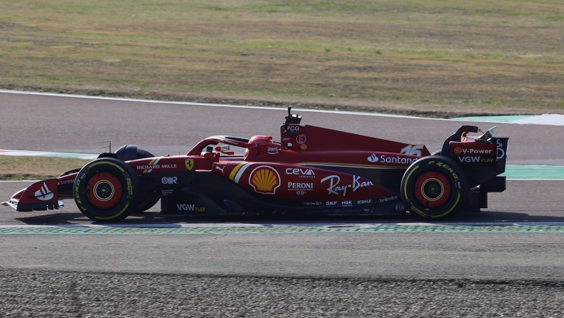 F1 - H νέα Ferrari SF-24 για πρώτη φορά στην πίστα (vid)