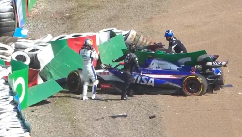 F1 - Διακοπή στο Grand Prix Ιαπωνίας, σύγκρουση Ρικάρντο με Άλμπον (vid)