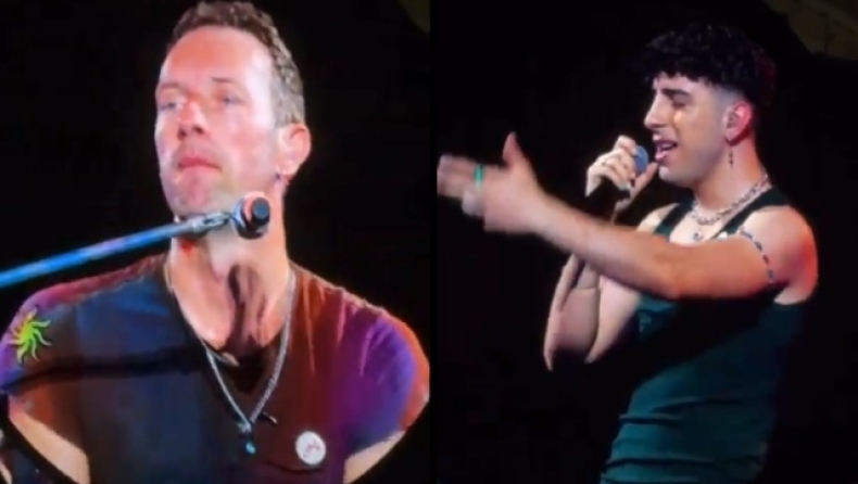 ΟΑΚΑ: Οι Coldplay ανέβασαν στη σκηνή Έλληνα καλλιτέχνη και καθήλωσε το κοινό με την ερμηνεία του (vid)