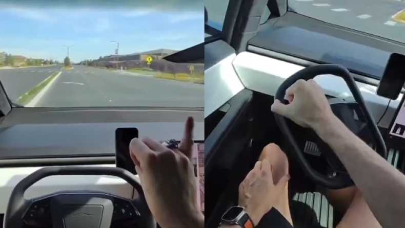 Ανεγκέφαλος οδηγούσε το νέο Tesla με το μικρό του δάχτυλο: Το βίντεο που έχει προκαλέσει έντονες αντιδράσεις (vid)