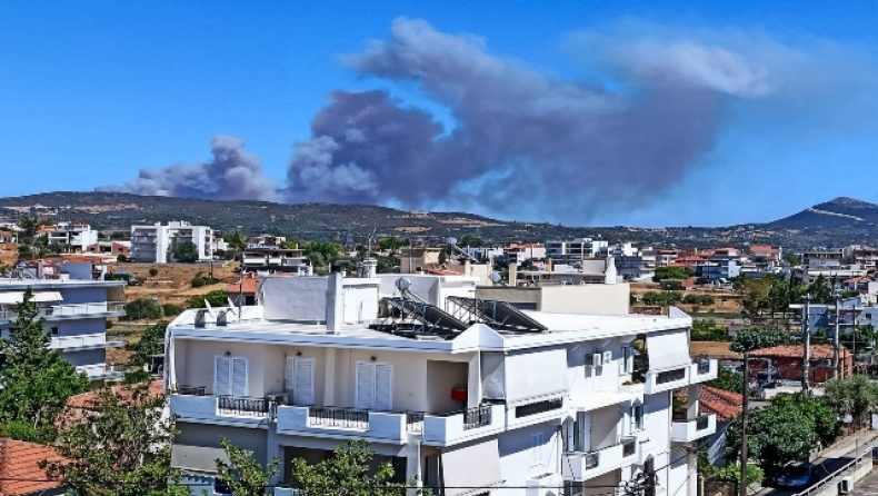 Παίρνει διαστάσεις η φωτιά στην Κύμη: Έχει περάσει την εθνική οδό με κατεύθυνση τον κάμπο του Δύστου (vid)