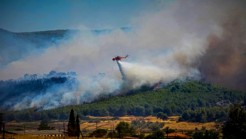 Ανεξέλεγκτη η τεράστια φωτιά στην Εύβοια: «Μάχη» να σωθεί το Αφράτι, το πύρινο μέτωπο κατευθύνεται προς Ερέτρια (vid)