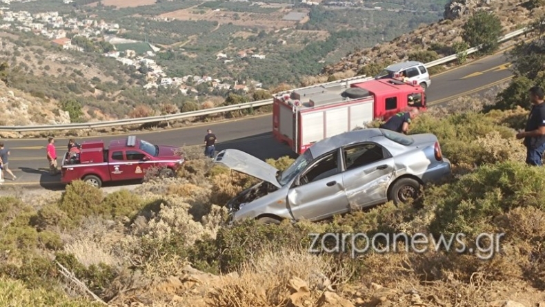 Χανιά: Αυτοκίνητο έπεσε σε γκρεμό 10 μέτρων, απεγκλωβίστηκε ο οδηγός