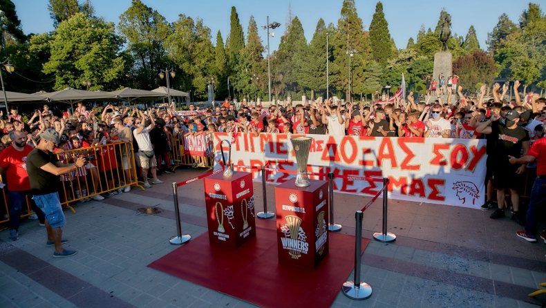 Ολυμπιακός: Αναβάλλεται η εκδήλωση για τα ευρωπαϊκά τρόπαια στην Καβάλα ελέω καιρού 