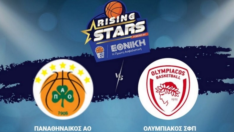 LIVE TV Rising Stars: Παναθηναϊκός - Ολυμπιακός