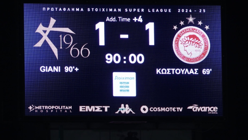  Τα highlights από το Athens Kallithea-Ολυμπιακός 1-1 που κρίθηκε στο 90’+2’ (vid) 