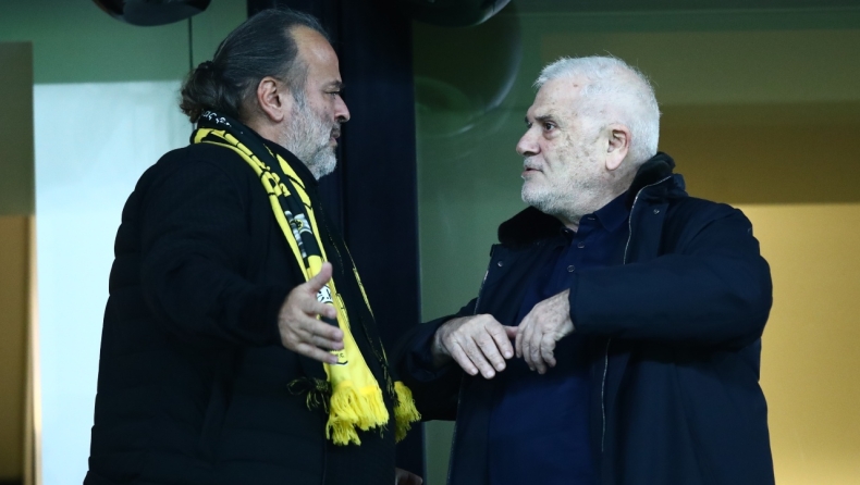 AEK - Athens Kallithea: Μαζί στη σουίτα της OPAP Arena οι Ηλιόπουλος - Μελισσανίδης