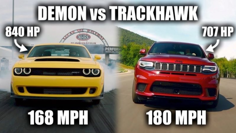 Μπορεί να τα βάλει με τον... δαίμονα το Cherokee Trackhawk; (vid)