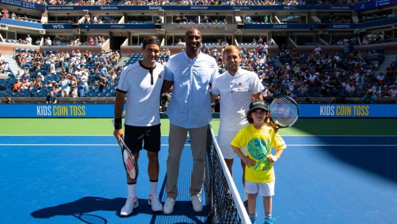 US Open: Στον αγώνα του Φέντερερ ο Κόμπι (pic&vid)