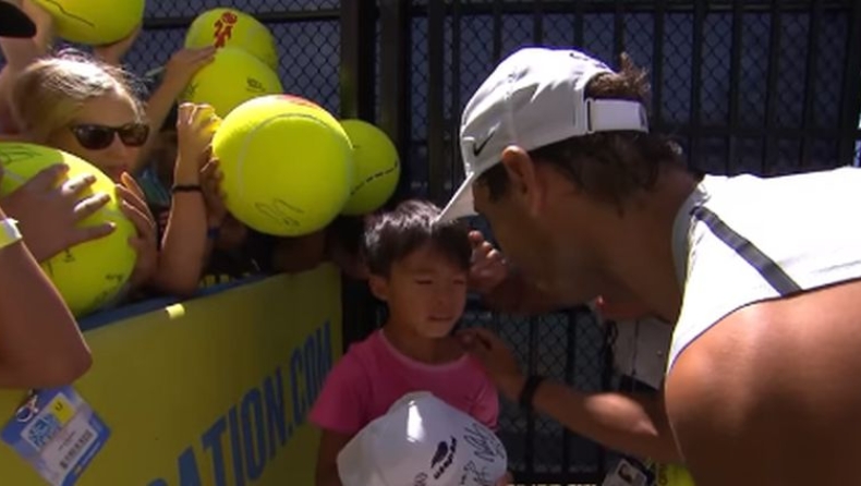 US Open: Ο... μπαμπάς Ράφα εμφανίστηκε στη Νέα Υόρκη (vid)